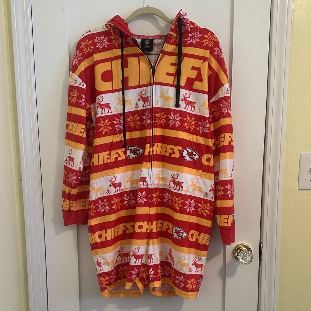Red and Yellow Chiefs Hooded Onesie